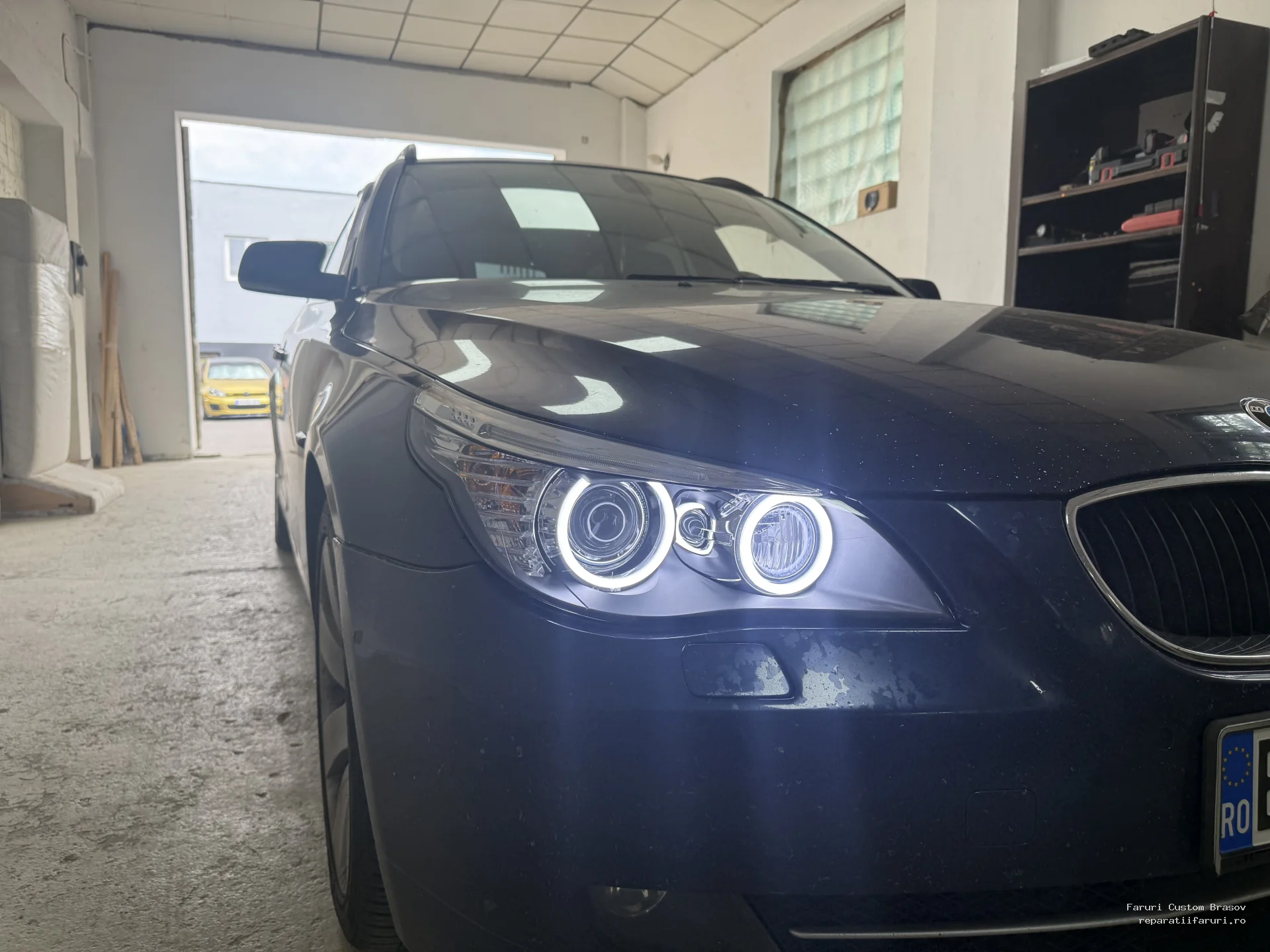 Angel eyes Cotton BMW E60 facelift - Faruri Custom Brașov