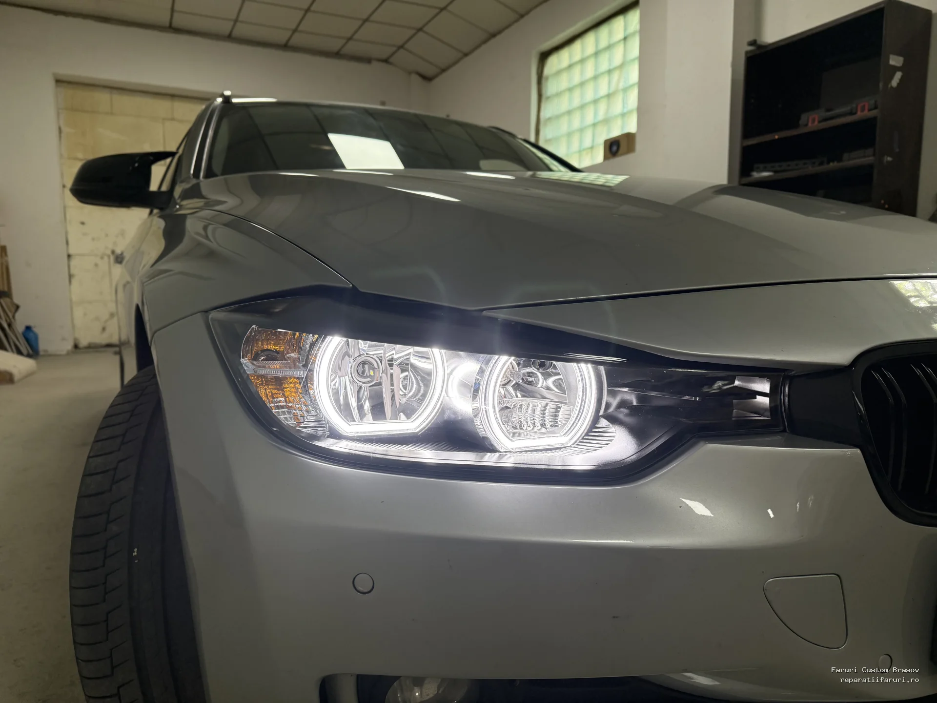 Angel eyes DTM BMW F30 nonfacelift halogen - Faruri Custom Brașov