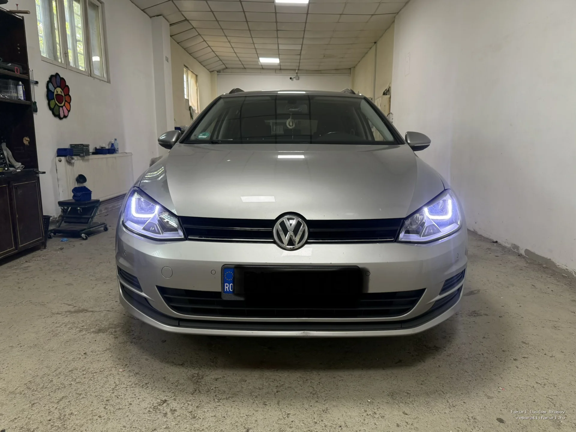 Faruri Custom cu lupa si lumina de zi Volkswagen Golf VII - Faruri Custom Brașov Faruri Custom cu lupa si lumina de zi Volkswagen Golf VII - Faruri Custom Brașov