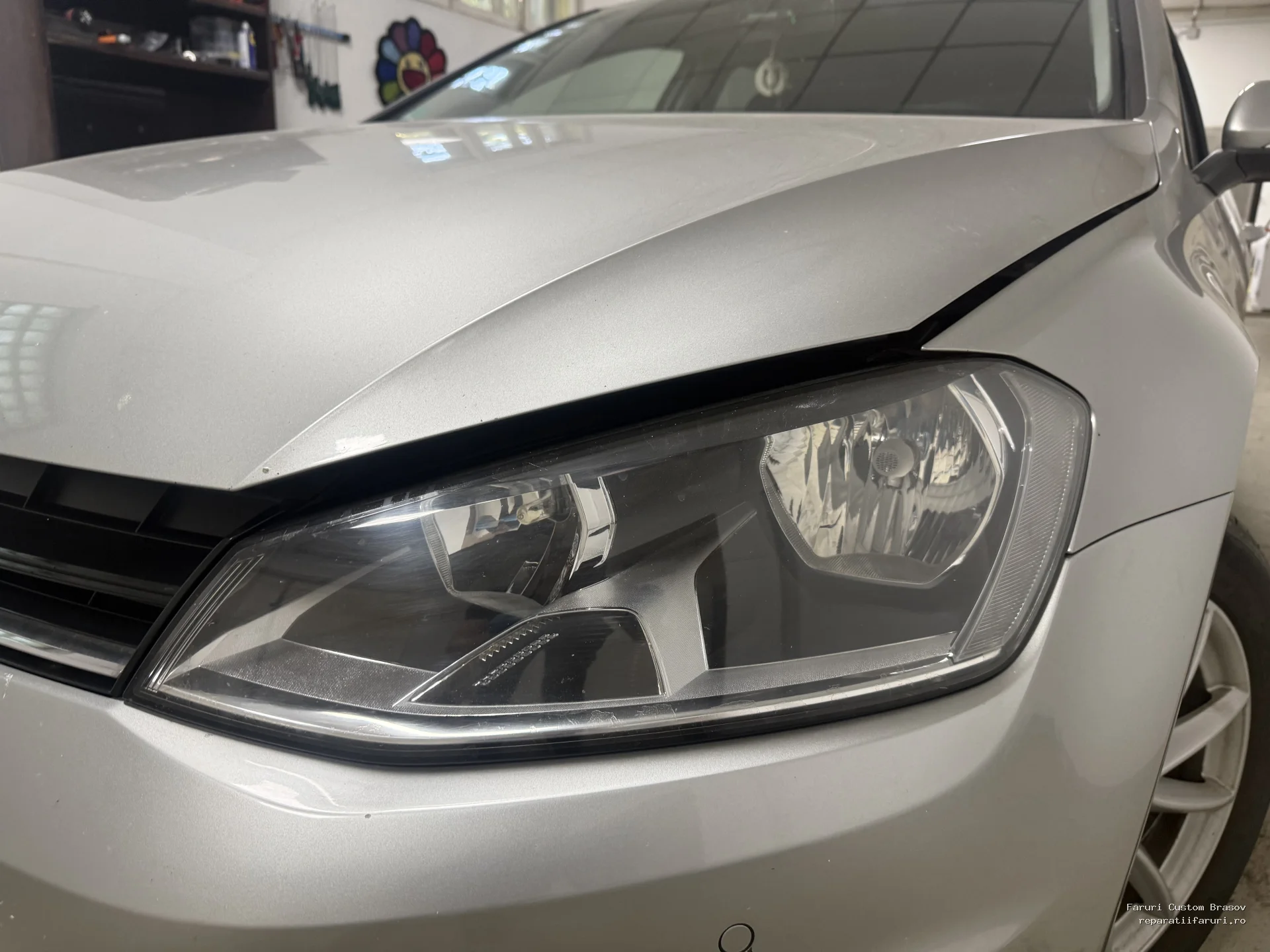 Faruri Custom cu lupa si lumina de zi Volkswagen Golf VII - Faruri Custom Brașov