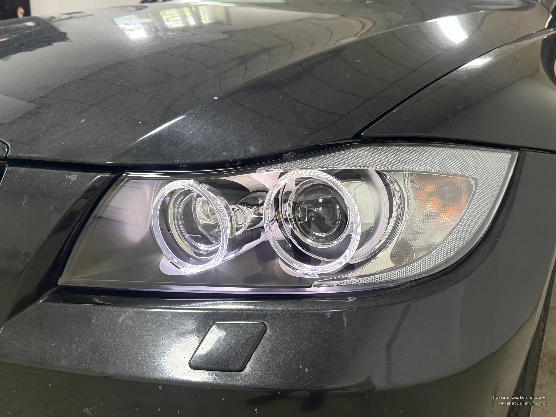 Sticle noi + Lupe noi BMW E90 non facelift - Faruri Custom Brașov